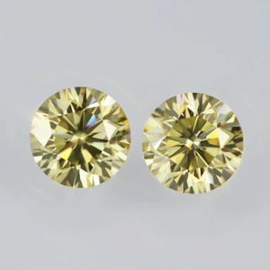 8.0-9.0 mm giallo di alta qualità DEF Moissanite taglio brillante rotondo per la creazione di gioielli