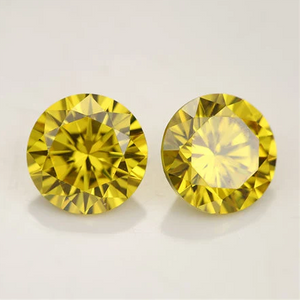 7,0-8,0 mm giallo di alta qualità DEF Moissanite taglio brillante rotondo per la creazione di gioielli