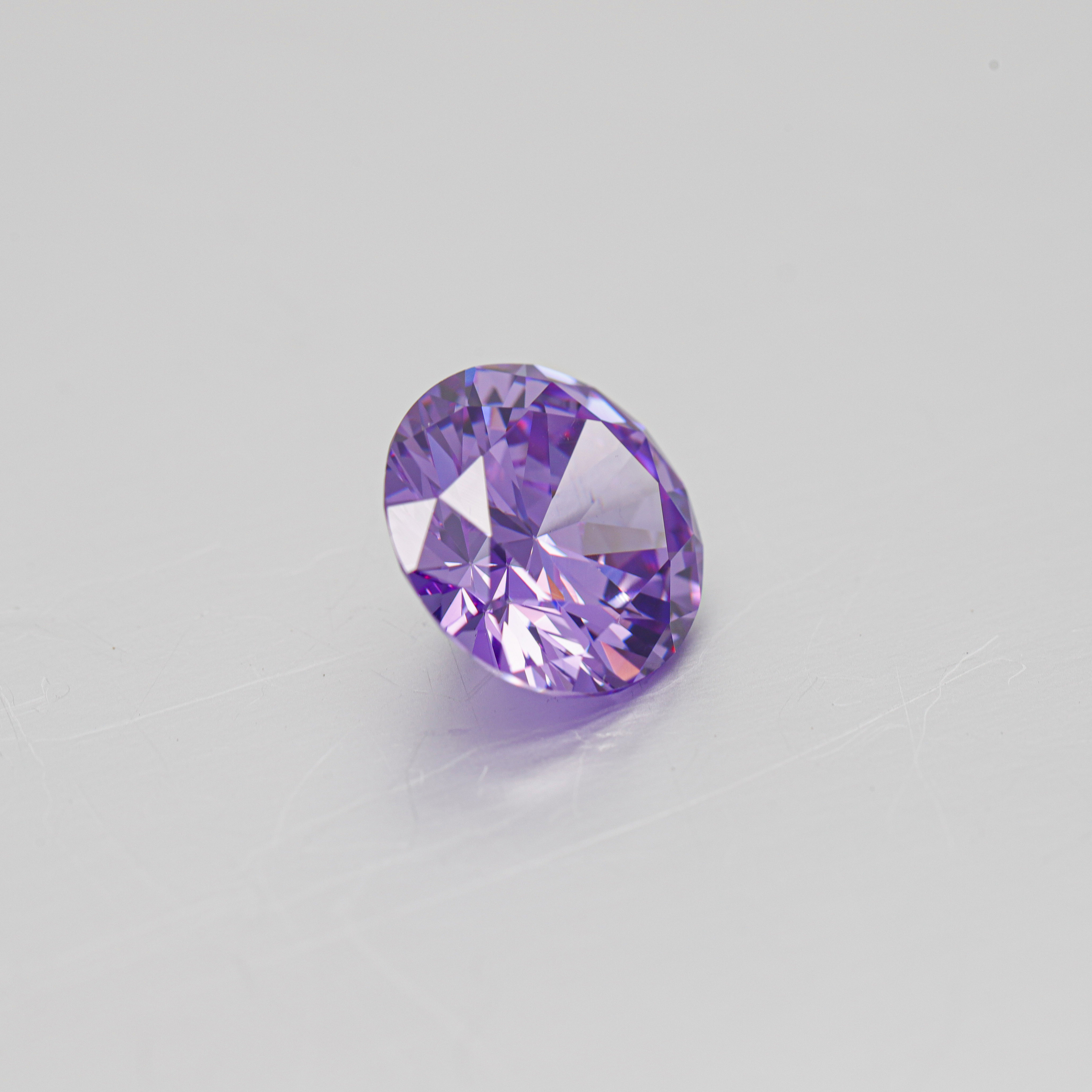 DEF Color VVS Pietra preziosa sfusa con diamante moissanite viola a taglio rotondo