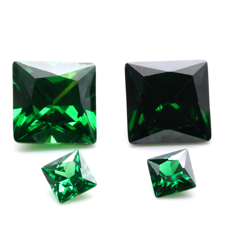 Commercio all'ingrosso di fabbrica 3EX Green VVS Princess Cubic Zirconia