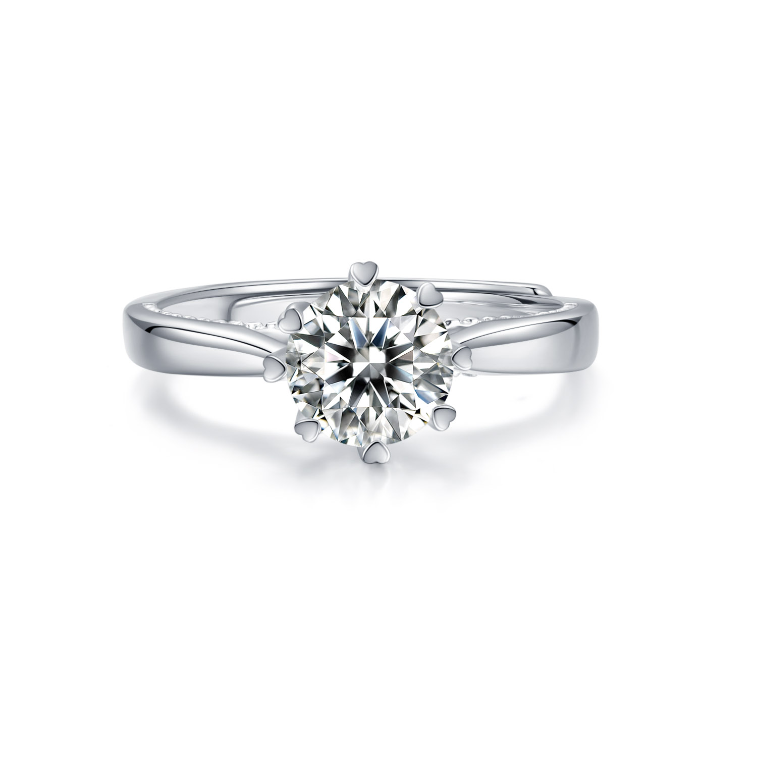 Wuzhou Jewelry Design Halo Eternity Fedi nuziali in argento sterling con diamante Moissanite