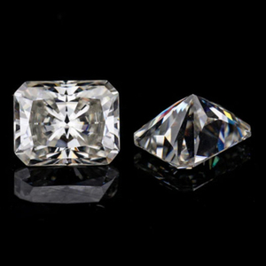 Moissanite sintetica brillante ruvida dal taglio smeraldo da 6 * 8 mm