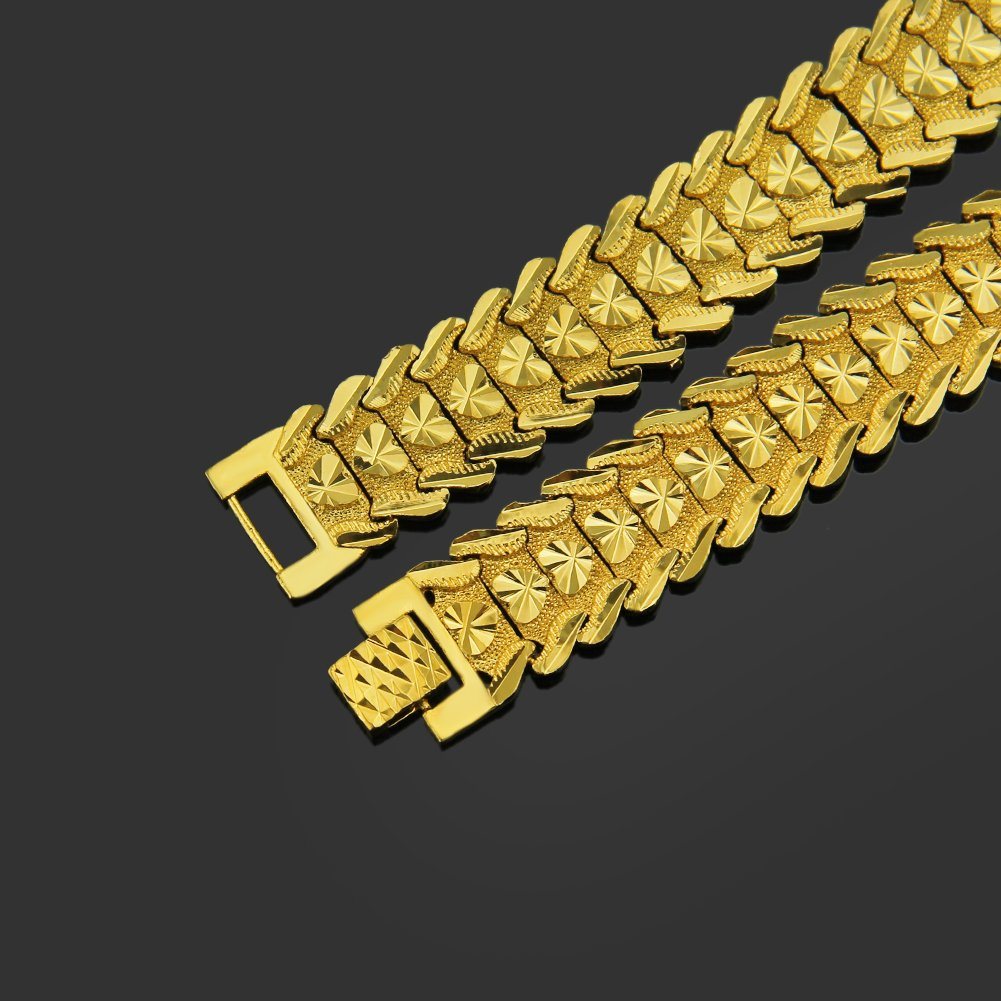 Bracciale da uomo Miss Jewelry 14K Dubai New Gold Franco Chain Design