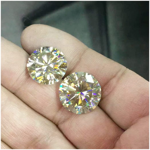 0,8-3,0 mm giallo moissanite tondo di alta qualità DEF taglio brillante per la creazione di gioielli