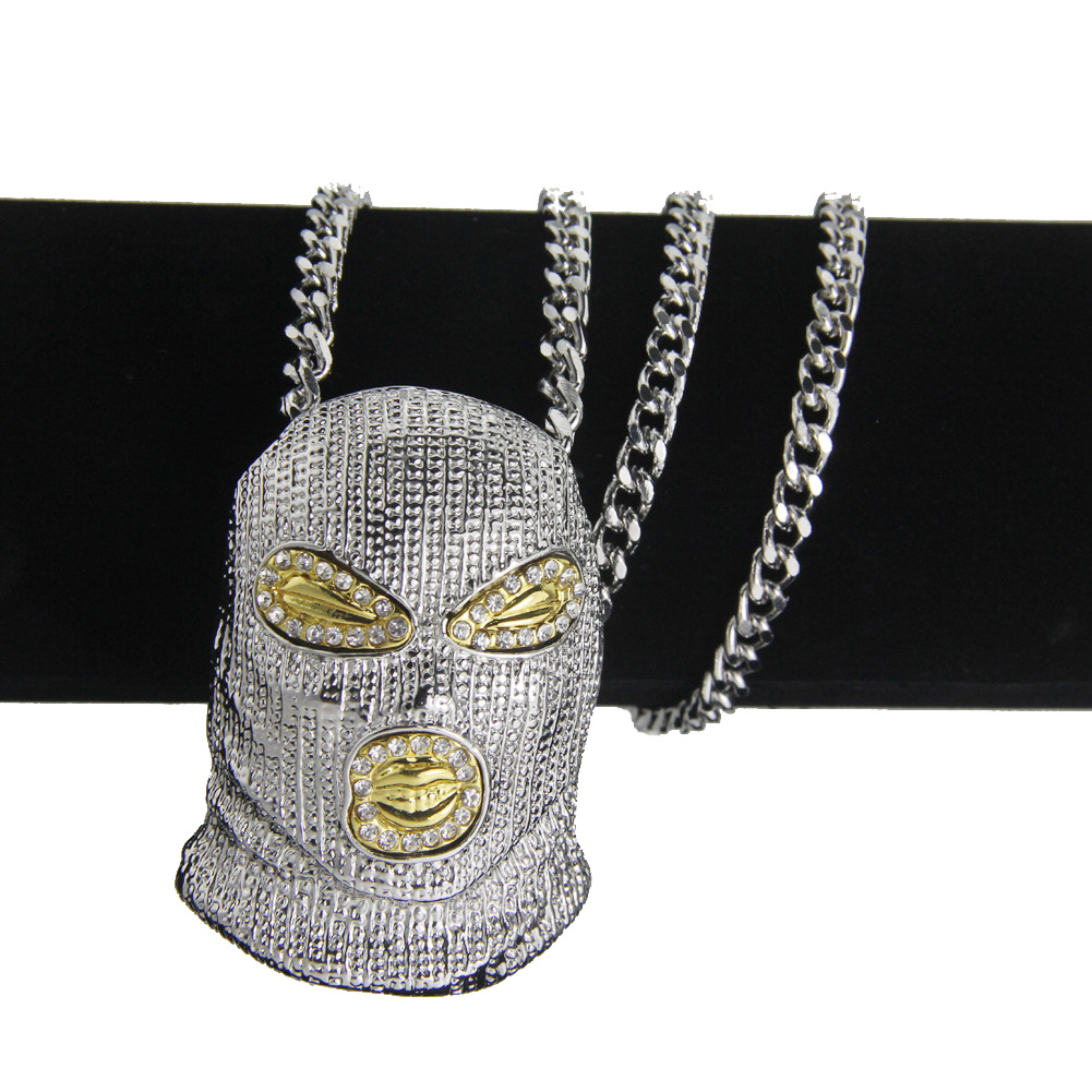 Collana in argento con copricapo Hip Hop Counter Strike