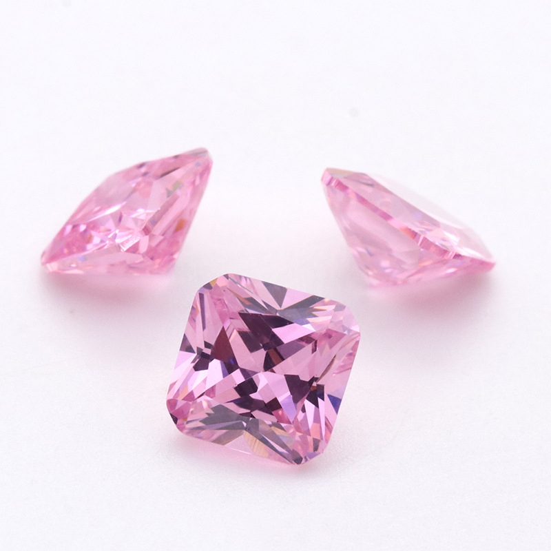 3A Vendita calda VVS Cuscino rosa Cubic Zirconia