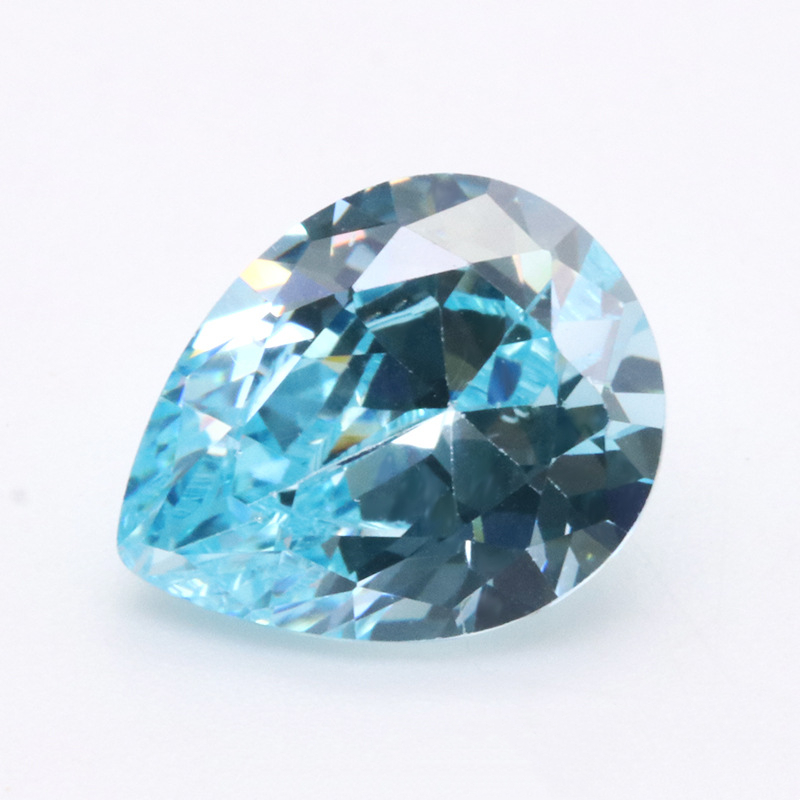 Cubic Zirconia VVS a forma di pera blu caldo 3A