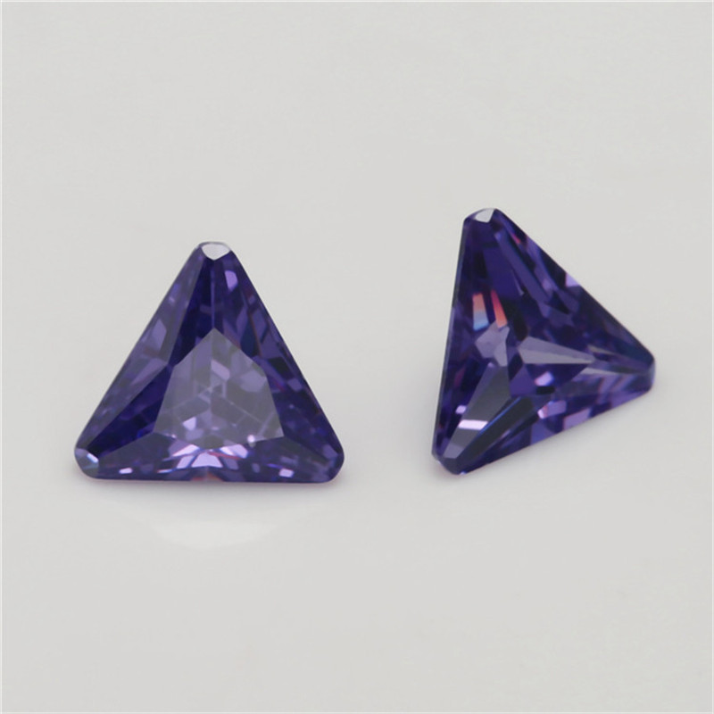 5A Shiny Purple Manufacturing Triangolo all'ingrosso Zirconia cubica per gioielli