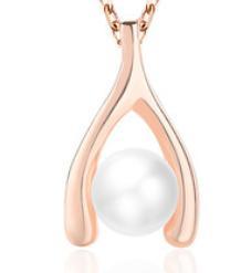 Collana in argento sterling Collana di perle dal temperamento semplice femminile