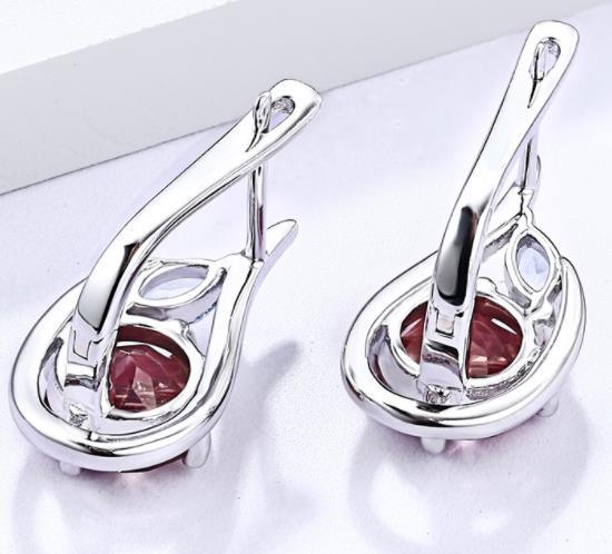 Regalo di anniversario di compleanno Diapore realizzato con orecchini in argento sterling per donna