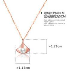 Nuova Collana Geometrica Argento S925 Donna Contratta Perla Pendente Triangolo Personalità