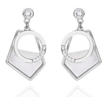 Orecchini personalizzati placcati oro in argento sterling 925 stile irregolare in metallo