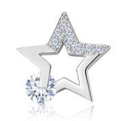 Orecchini Star Moon in argento sterling 925 della serie Night Sky