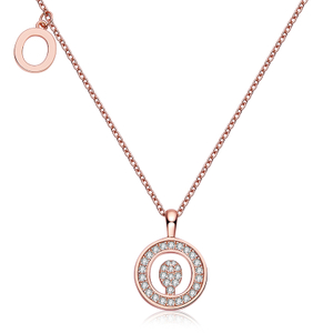 Serie alfabetica O Lovely Collana in oro rosa