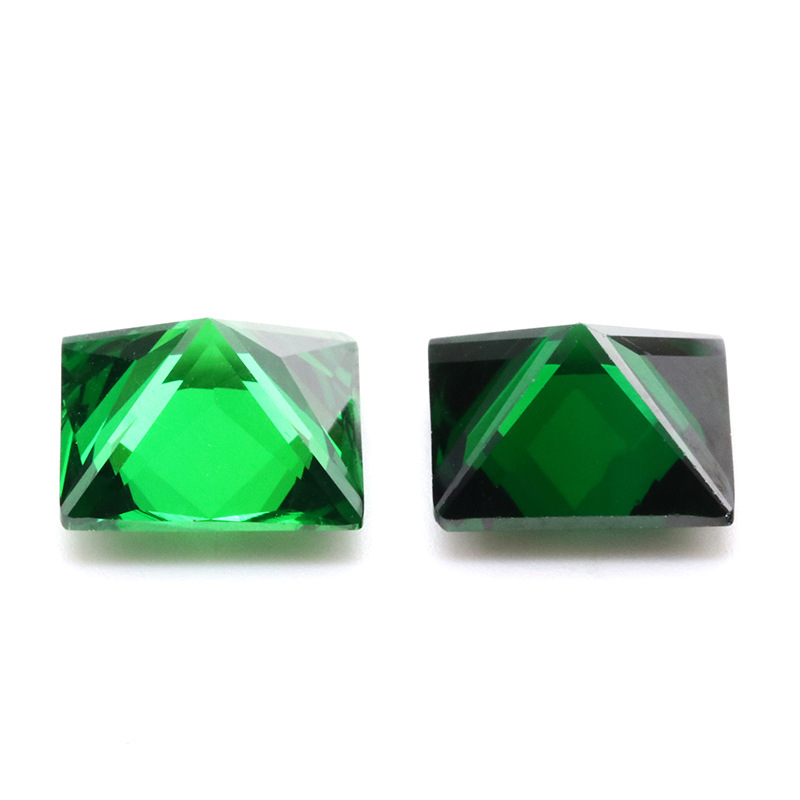 Commercio all'ingrosso di fabbrica 3EX Green VVS Princess Cubic Zirconia