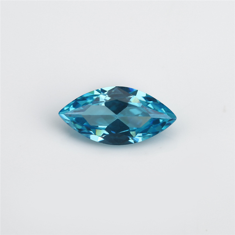 5A Custom Light Blue Produttore all'ingrosso Marchese Cubic Zirconia per gioielli