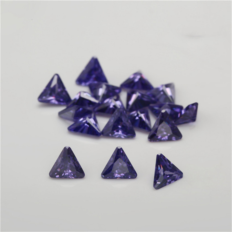 5A Shiny Purple Manufacturing Triangolo all'ingrosso Zirconia cubica per gioielli