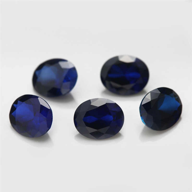 VVS Oval Cut Sapphire 3EX Fabbrica all'ingrosso di corindone blu