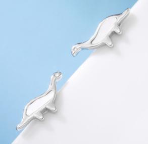 Orecchini carini in argento sterling 925 della serie Dinosaur