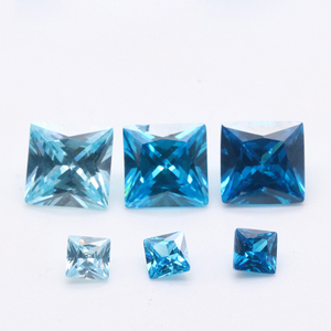 Commercio all'ingrosso della fabbrica 3EX Blue VVS Princess Cubic Zirconia