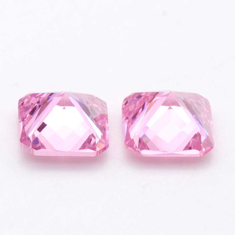 3A Vendita calda VVS Cuscino rosa Cubic Zirconia