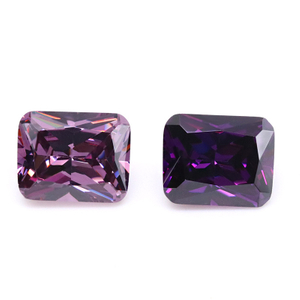 Fucsia 3A Cristallo DEF Colore VVS 3EX Cubic Zirconia Rettangolare