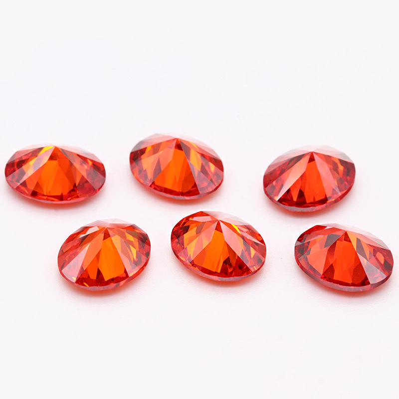 5A 3EX D VVS Zirconia cubica ovale rossa brillante per gioielli