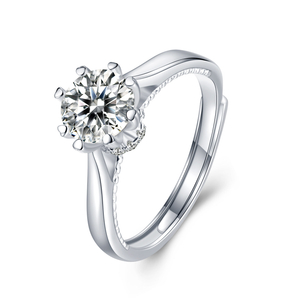 Wuzhou Jewelry Design Halo Eternity Fedi nuziali in argento sterling con diamante Moissanite