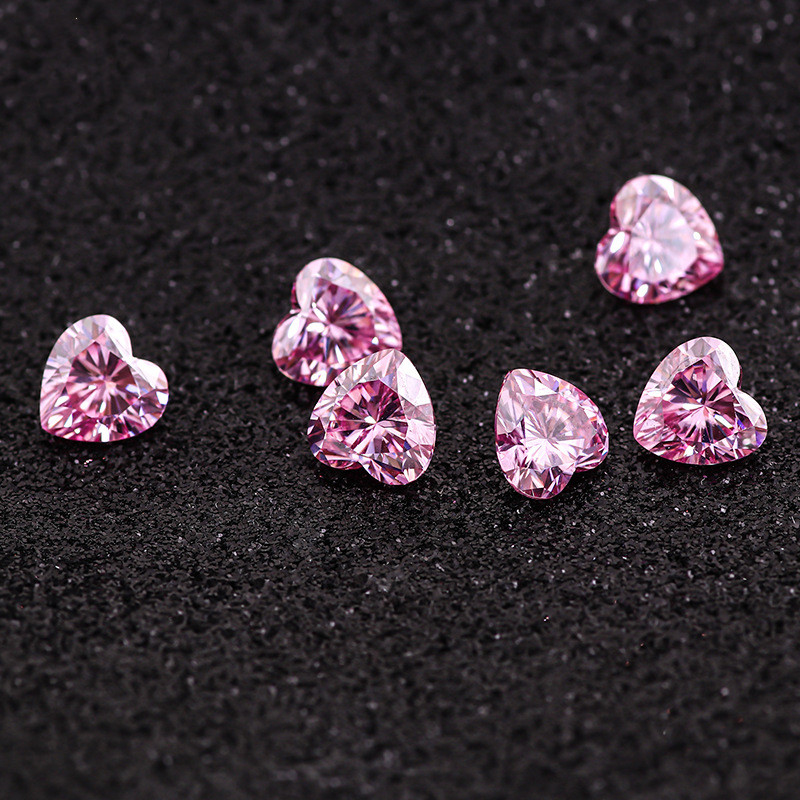 Moissanite sintetica con taglio a cuore VVS da 2,5 mm rosa Moissanite sintetica di alta qualità con prezzo di fabbrica