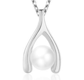 Collana in argento sterling Collana di perle dal temperamento semplice femminile