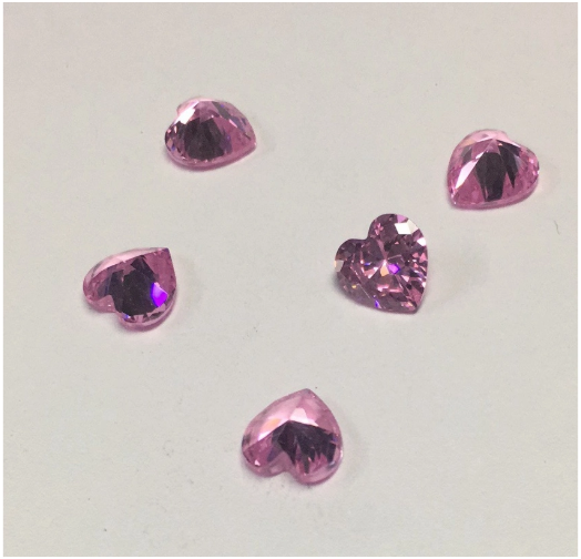 Moissanite sfusa con taglio a cuore rosa chiaro di alta qualità Prezzo per carato