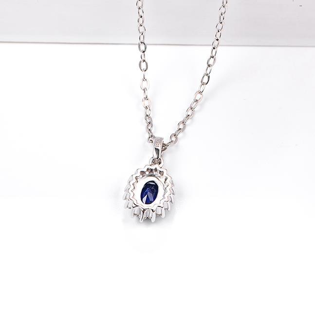 Ciondolo in argento sterling blu Regalo di Natale Ciondolo di fidanzamento di nozze