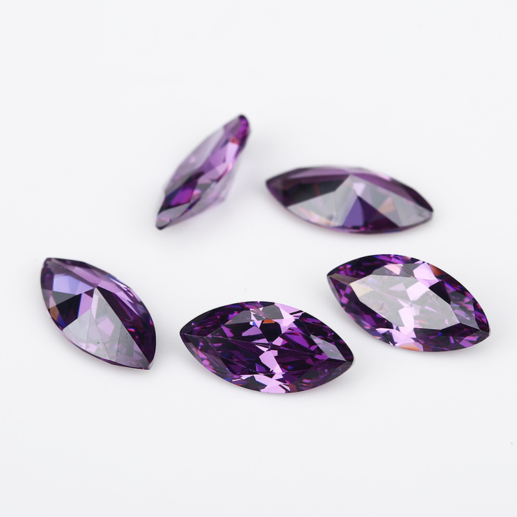 5A Custom Shiny Purple Produttore all'ingrosso Marchese Cubic Zirconia per gioielli