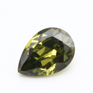 3EX D VVS Cubic Zirconia Verde Oliva Taglio Pera