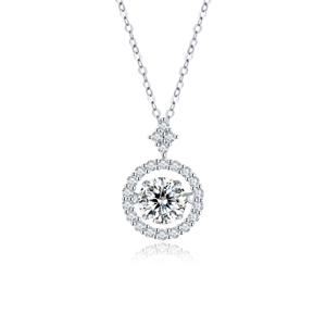 L'ultimo prezzo di fabbrica 925 collana in platino moissanite placcato argento sterling 14K