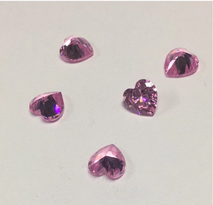 Moissanite sintetica con taglio a cuore VVS da 5,5 mm rosa Moissanite sintetica di alta qualità con prezzo di fabbrica