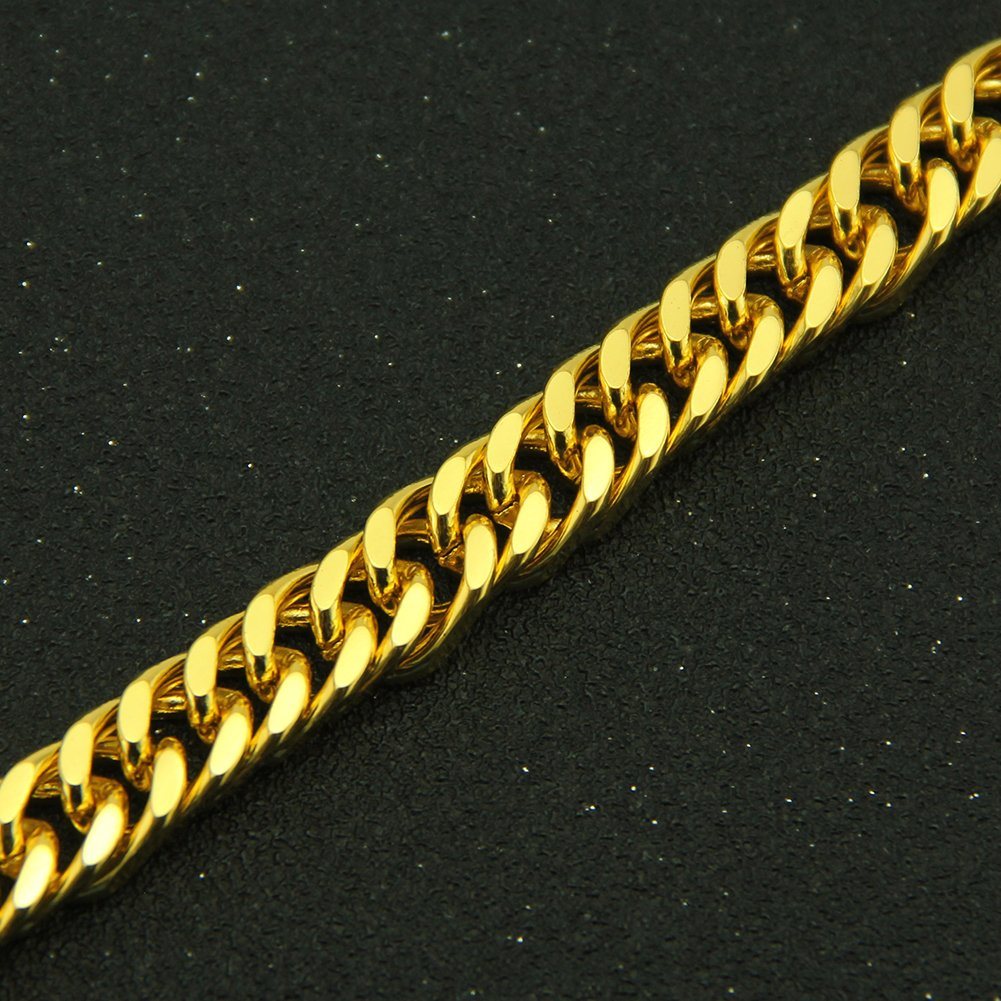 Hip Hop Rapper Prepotente Bracciale in oro cubano Bracciale Bracciale esagerato