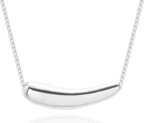 Collana in argento sterling S925 con goccia d'acqua semplice in stile autunno inverno