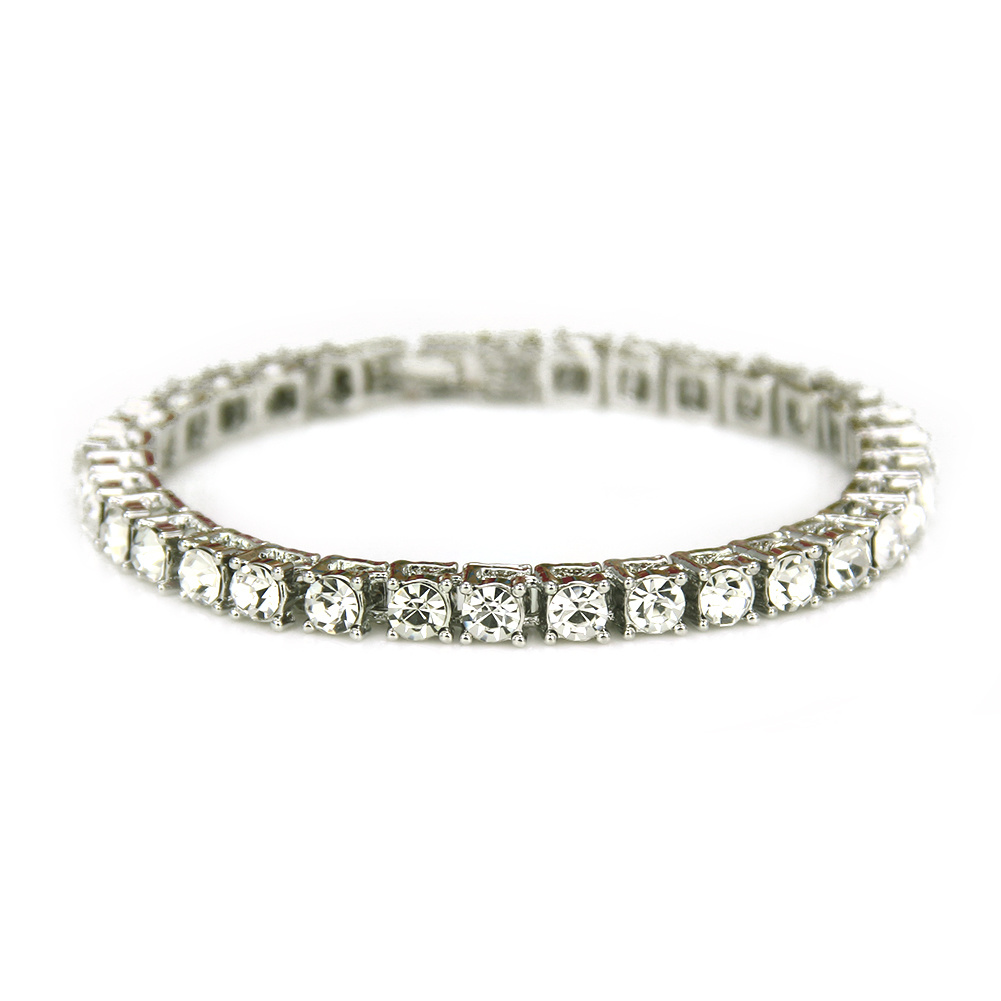 Bracciale tennis personalizzato New Diamond con fibbia a molla