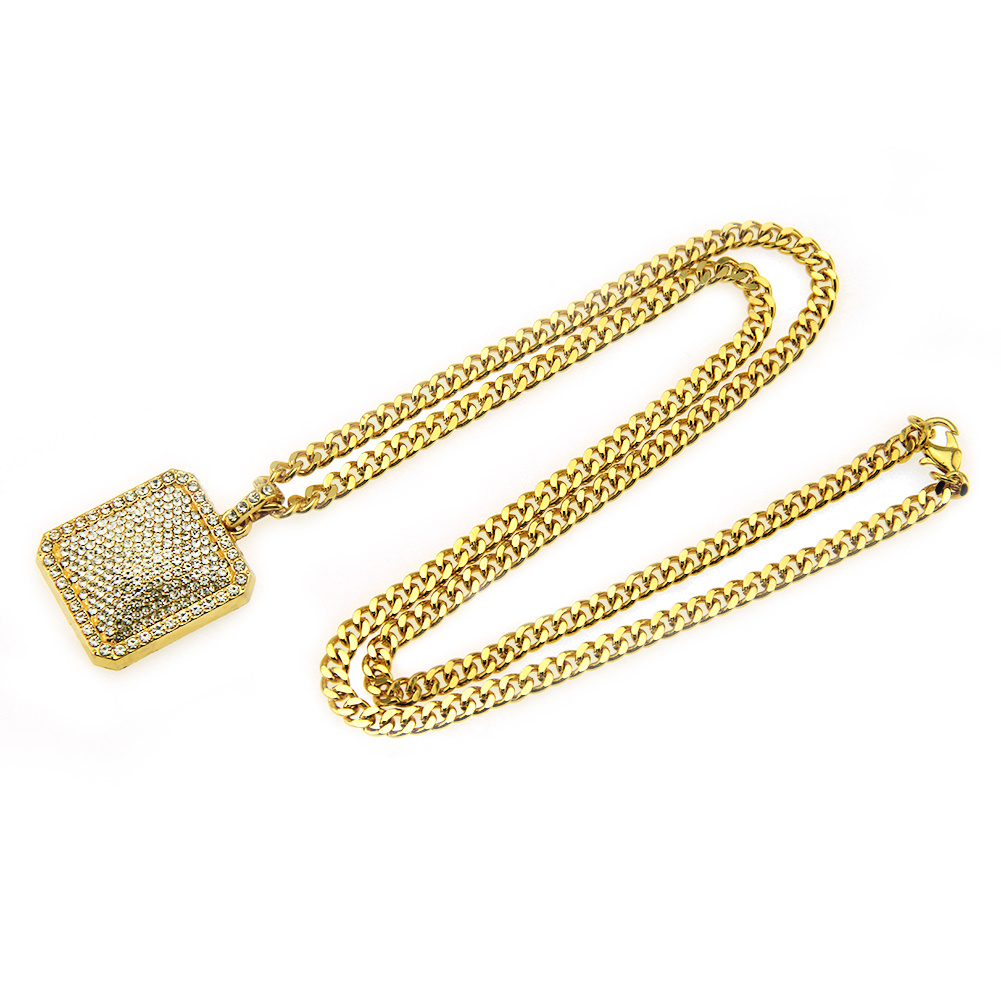 Classico design in acciaio con pavé di gioielli hip hop con anello CZ