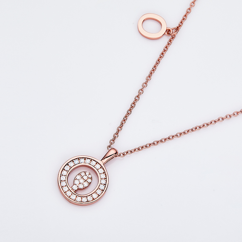 Serie alfabetica O Lovely Collana in oro rosa