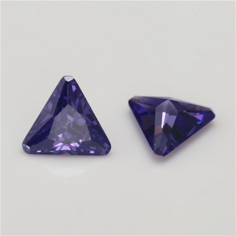 5A Shiny Purple Manufacturing Triangolo all'ingrosso Zirconia cubica per gioielli