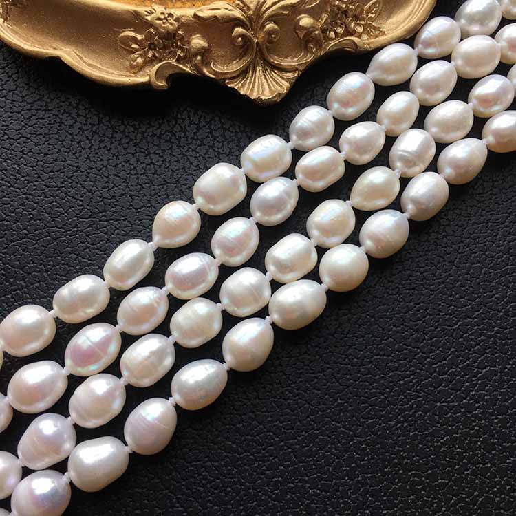 Collana lunga di perle d'acqua dolce alla moda, catena maglione di perle, buona in autunno e inverno